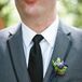 Green and Purple Boutonniere