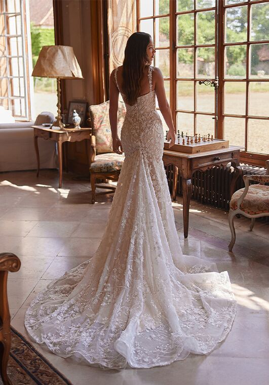 Moonlight Couture H1643 Mermaid and Trumpet Wedding Dress - 2