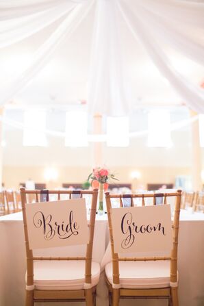 Bride and Groom Chair Signs
