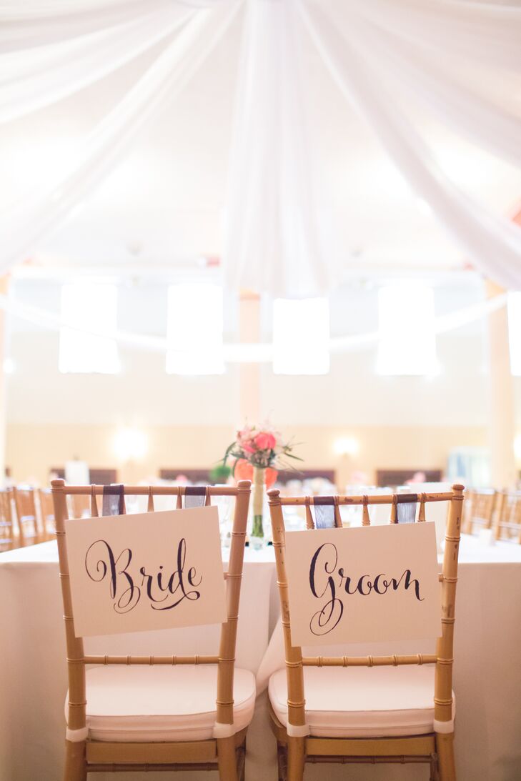Bride and Groom Chair Signs