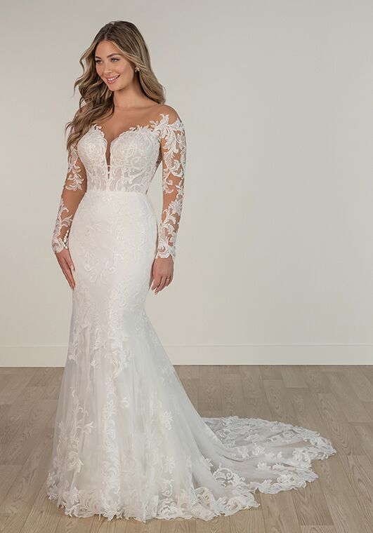 Stella York SY8162 Column Wedding Dress - 4