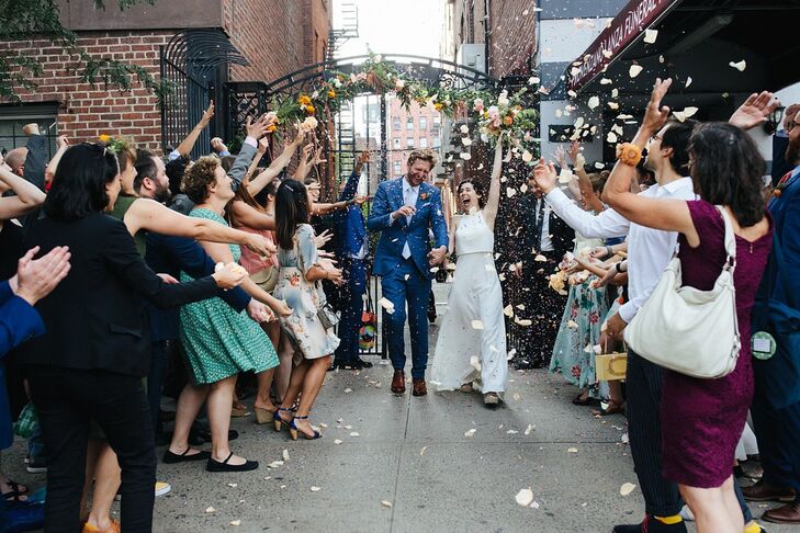 The wedding of Cara Blue Adams and Cam Terwilliger spanned two days. On the first day, Friday, "we did the official part at City Hall in a low-key eve