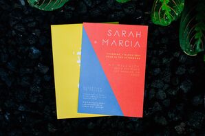 Modern Color Block Invitations