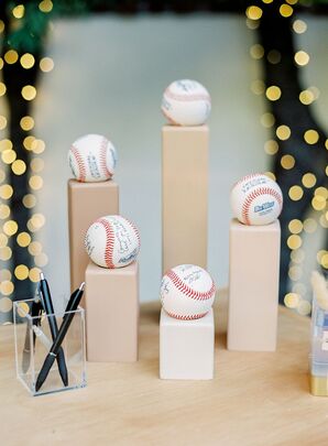 Baseball Guest Book Alternative at Franciscan Gardens in San Juan Capistrano, California