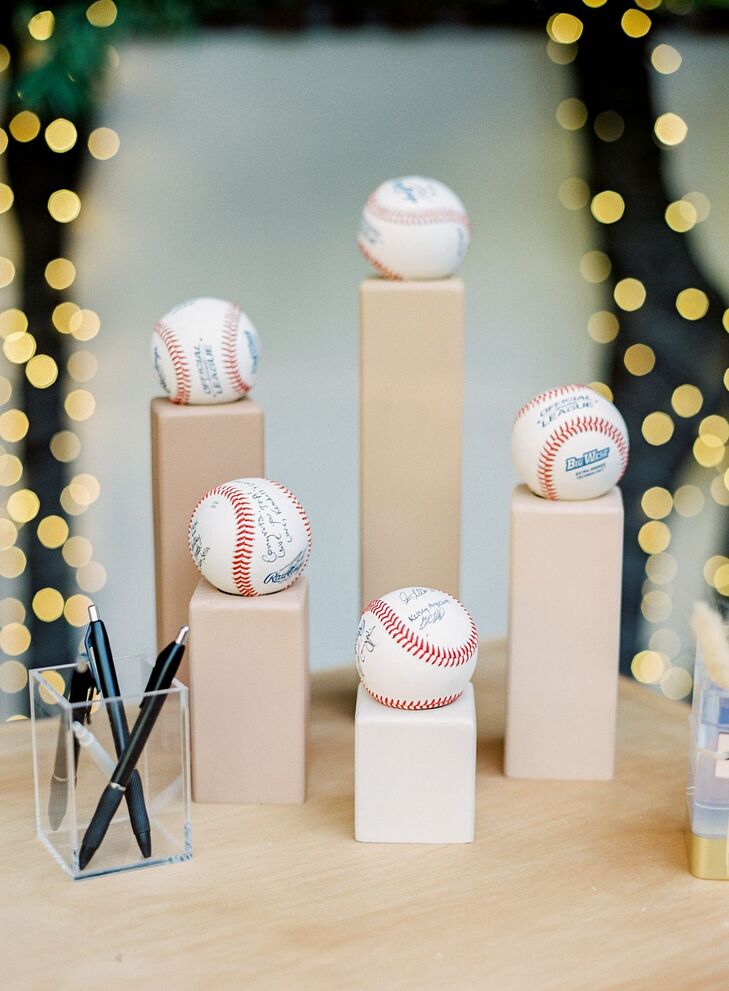 Baseball Guest Book Alternative at Franciscan Gardens in San Juan Capistrano, California