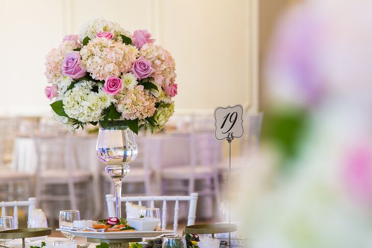 Rose and Hydrangea Centerpieces