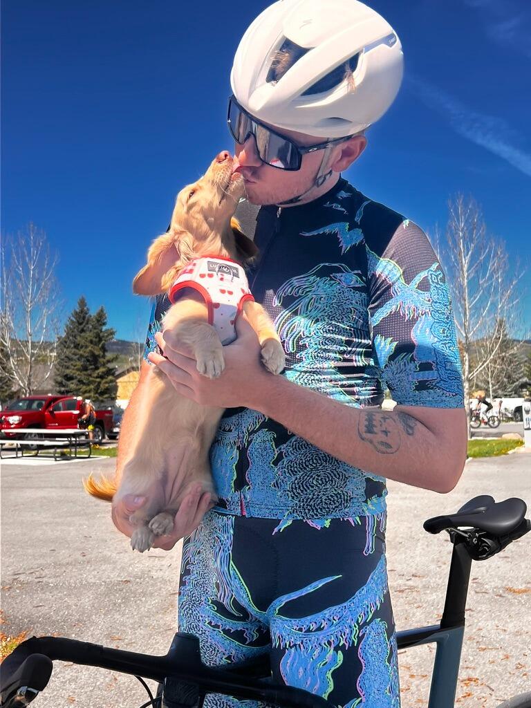 Another bike race, but this time we brought Olive to cheer her dad on