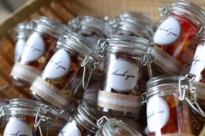 DIY Mini Jar Favors Filled with Candy