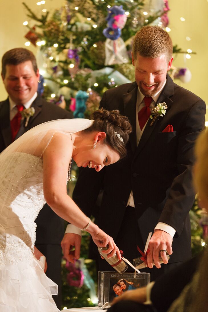 Couple Conducting Sand Unity Ceremony