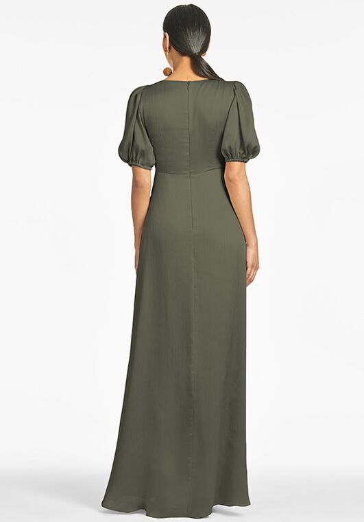 Sachin & Babi Alli Gown - Moss Green V-Neck Bridesmaid Dress - 2