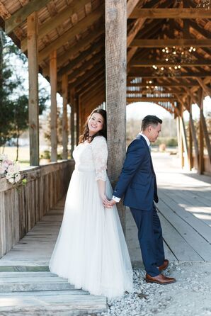 Bride and Groom at Big Sky Barn Wedding