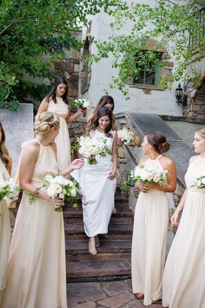 Lela Rose Light Peach Bridesmaid Dresses