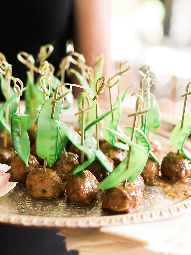Ideas for gourmet wedding reception appetizers and food