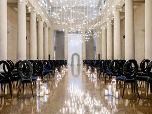 Glam Ceremony With Black Chairs at the Baltimore Musuem of Art in Maryland