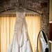 Ivory strapless Wedding Dress, Elegant Draping