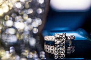 Square-Cut Diamond Engagement Ring