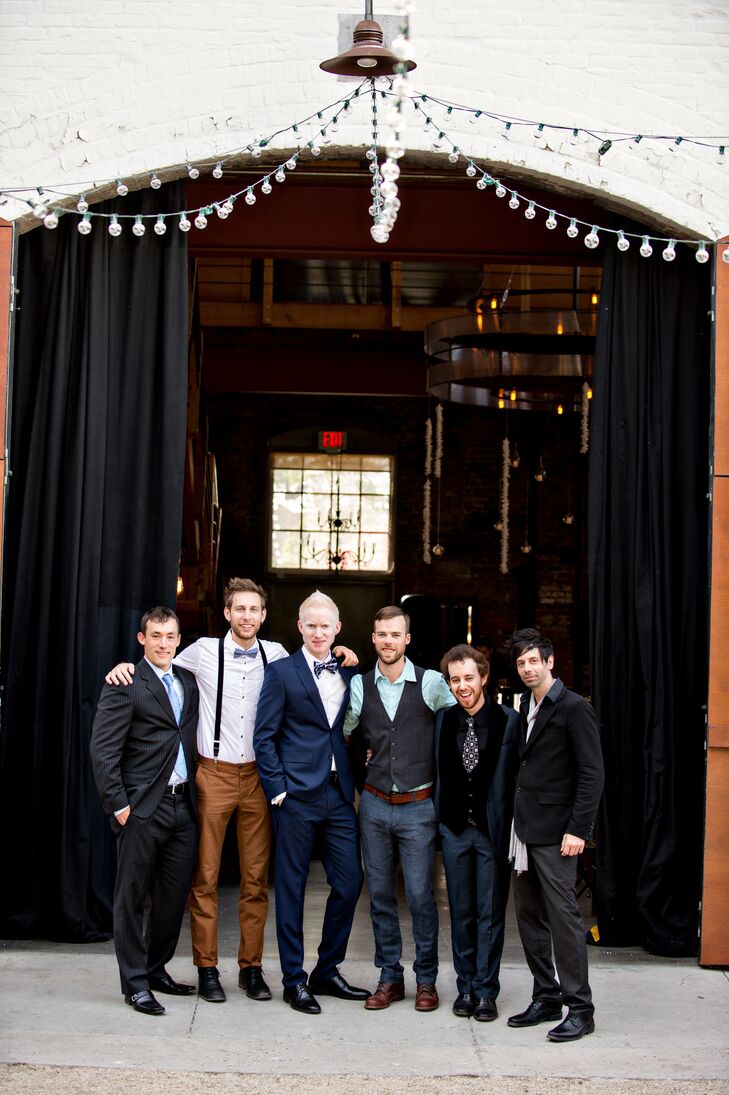Groom and Groomsmen in Different Attire