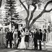 Black and White Wedding Party Shot