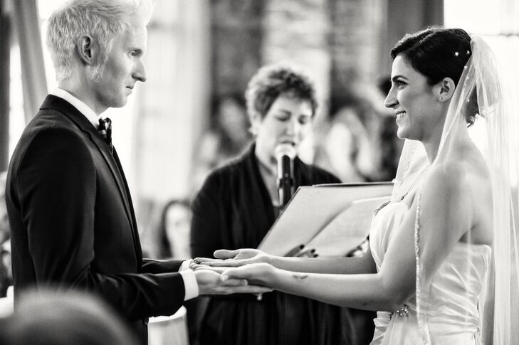 Bride and Groom Holding Hands