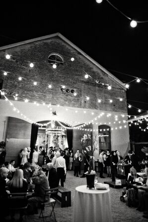 Outside Lofted Venue, Strung Lights