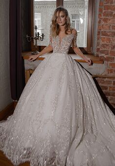 Olivia Bottega Sparkly Ball Gown Batist Ball Gown Wedding Dress