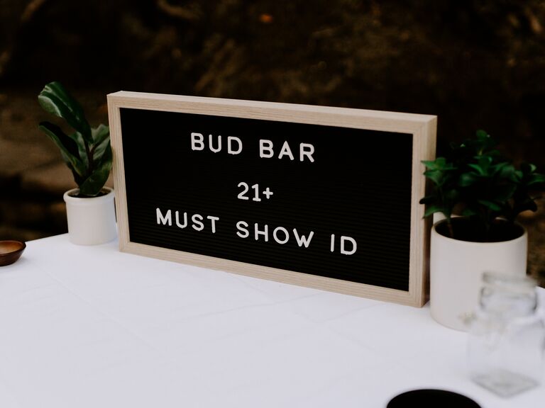 Sign stating, 
