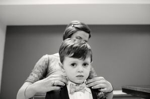 Ring Bearer Wearing Bow Tie