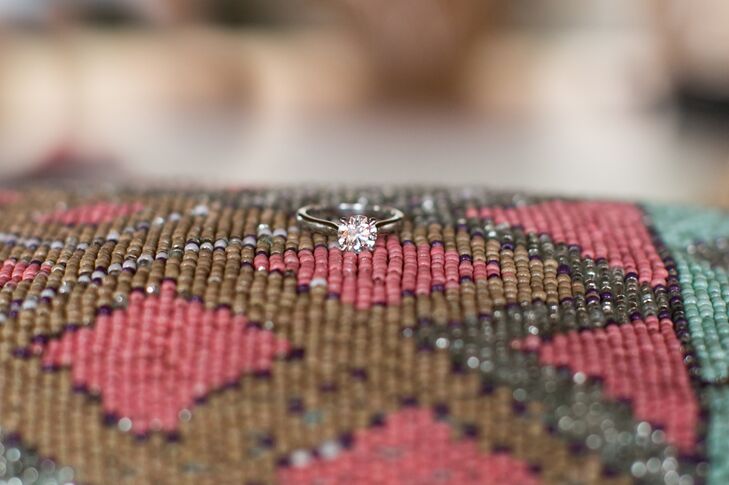 Elegant Silver Diamond Engagement Ring