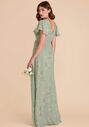 Birdy Grey Hannah Empire Chiffon Dress in Sage Le Fleur V-Neck and Plunge Bridesmaid Dress - thumbnail - 2
