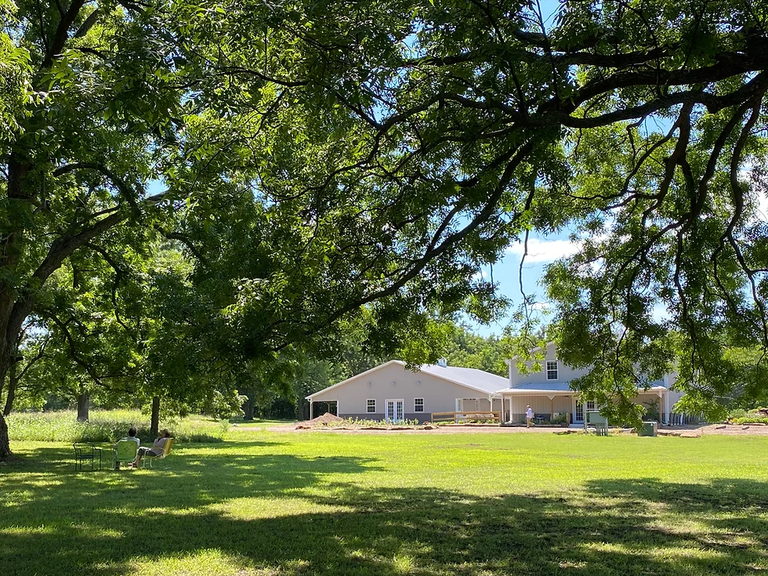 A dappled garden at Euchee Butterfly Farm in Tulsa County, Oklahoma