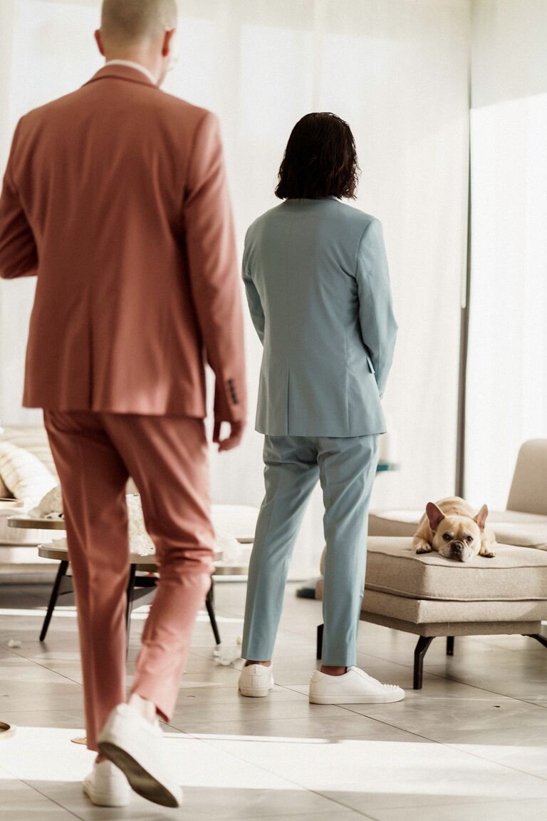 Sam Anthony and Erik Velasquez Frenchy Toast Wedding Elopement first look