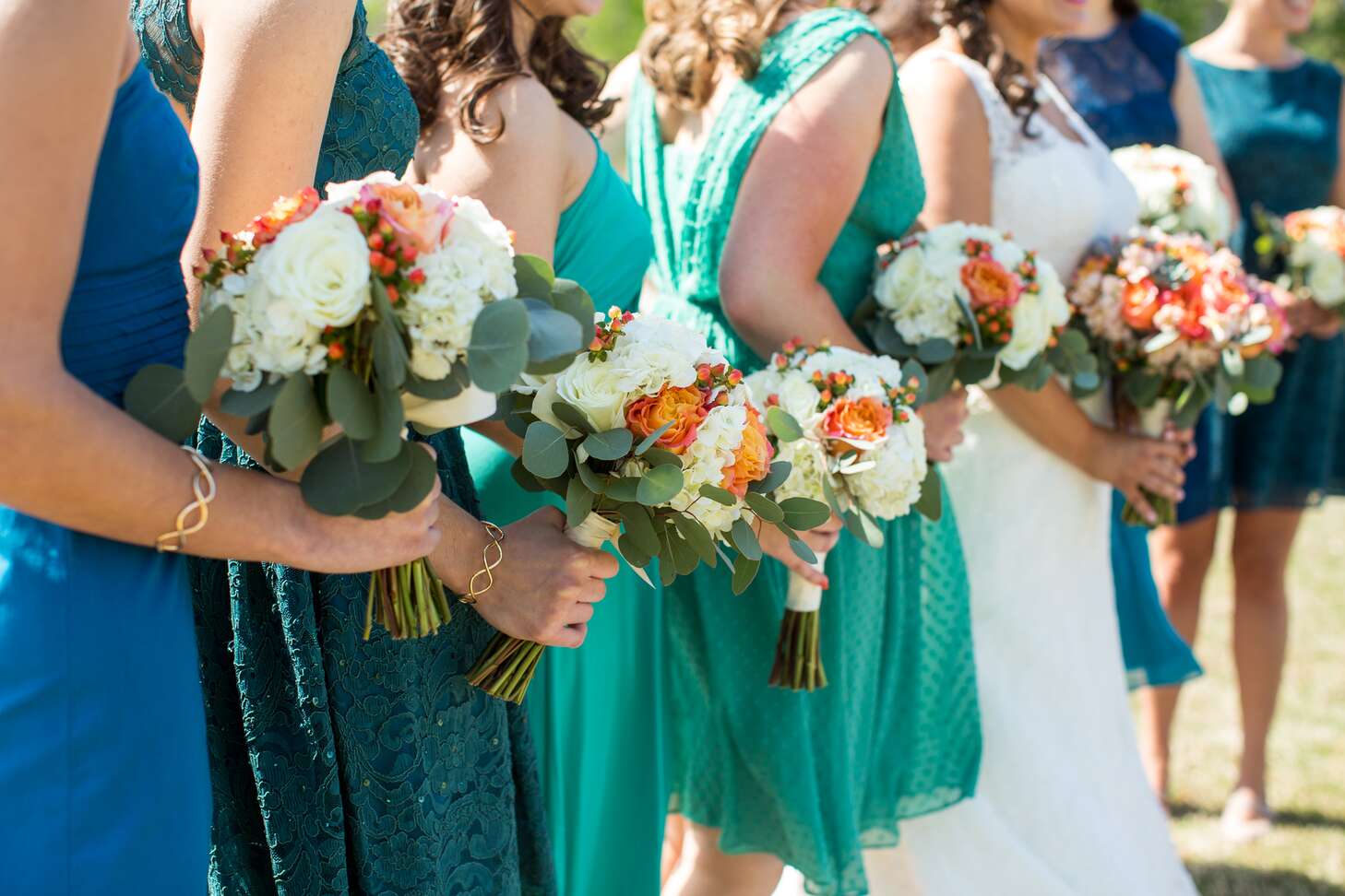 Spring Peach, Green and Gold Color Palette