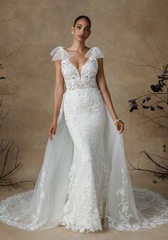 Justin Alexander Gretchen Fit-and-Flare Wedding Dress