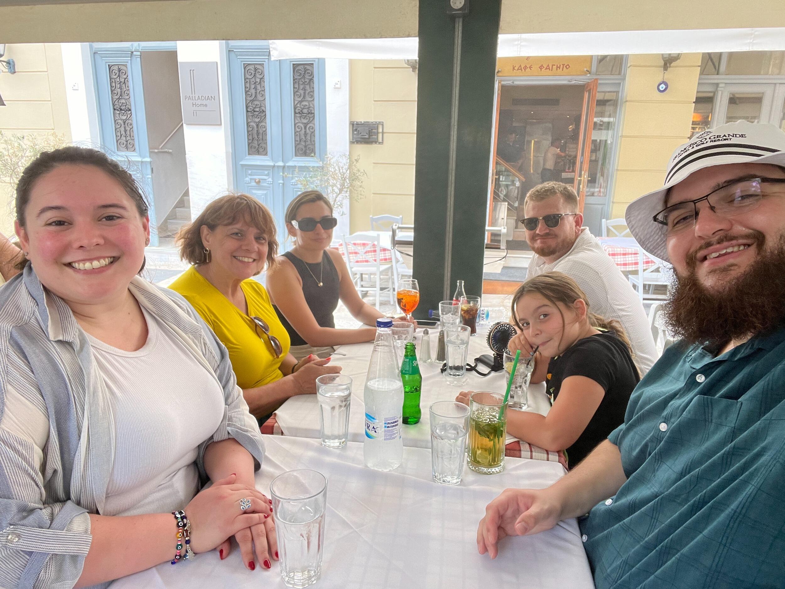 Lunch in Athens, Greece.