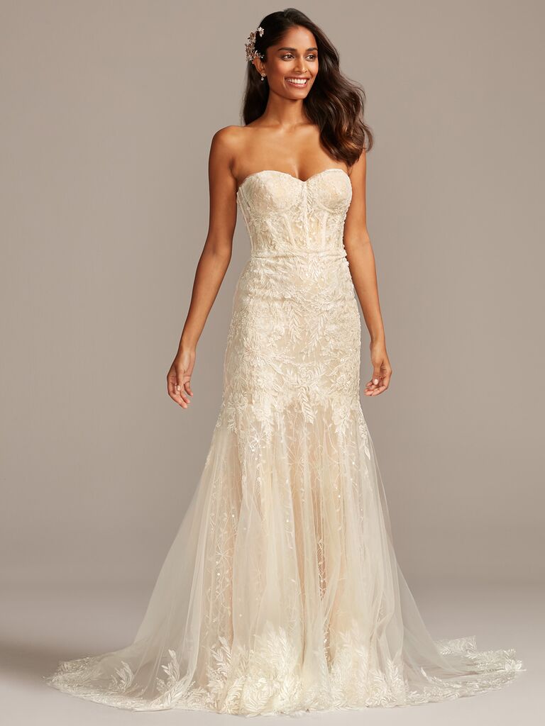Melissa Sweet strapless mermaid wedding dress