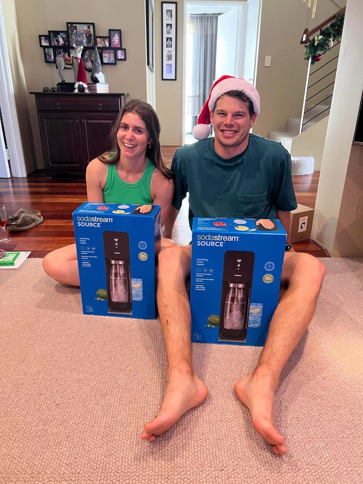 When you buy each other the same gift the best you can do is laugh...