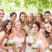 Bridesmaids in Blush Jordan Fashions Dresses