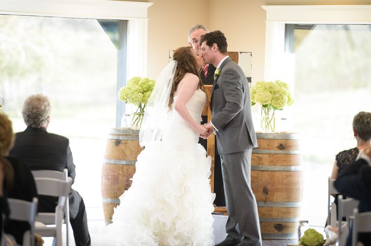 To ensure the day was as reflective of their relationship and their respective personalities, Shannon and Tom decided to write their ceremony and vows themselves. They asked a family friend to officiate and had two close friends read an Irish blessing and a Pablo Neruda poem. “We wanted to keep a light and welcoming environment,” Shannon says. “To do this, our rings were warmed and blessed by the entire crowd and the ceremony was capped off with a group selfie to help commemorate the merriment.”