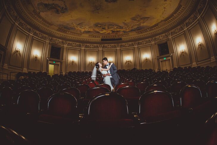 Already sharing a mutual love for art, Dongli Zhang (25 and a software engineer) and Chengyuan Ma (27 and an accountant) had their classic wedding at 