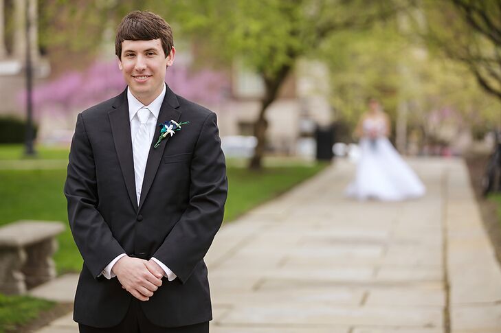 Groom in a White Tuxedo and White Tie