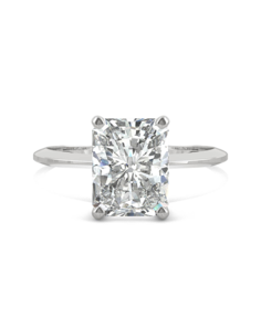 Forever One Moissanite Elegant Radiant Cut Engagement Ring