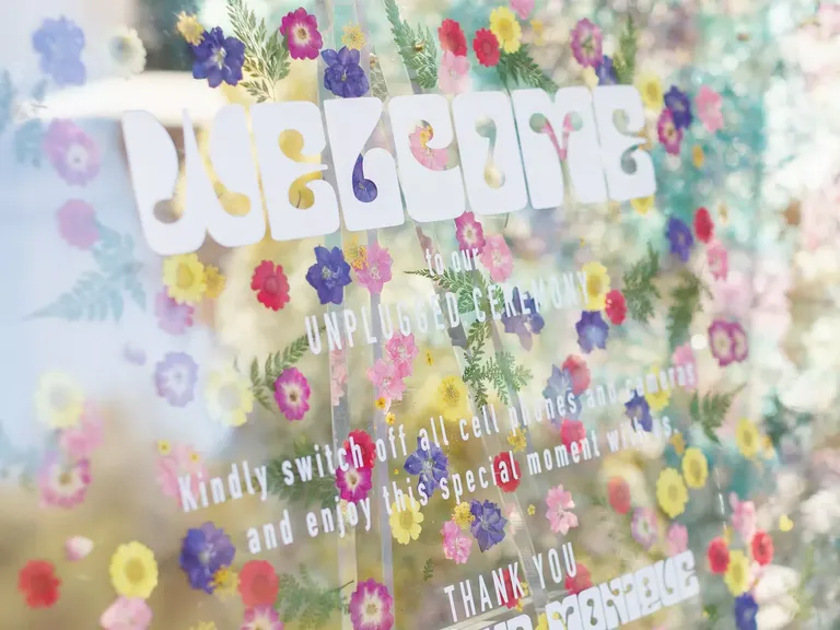 Pressed Flower Sign