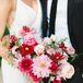 Shades of Pink Bouquet with Dahlias, Garden Roses and Cosmos