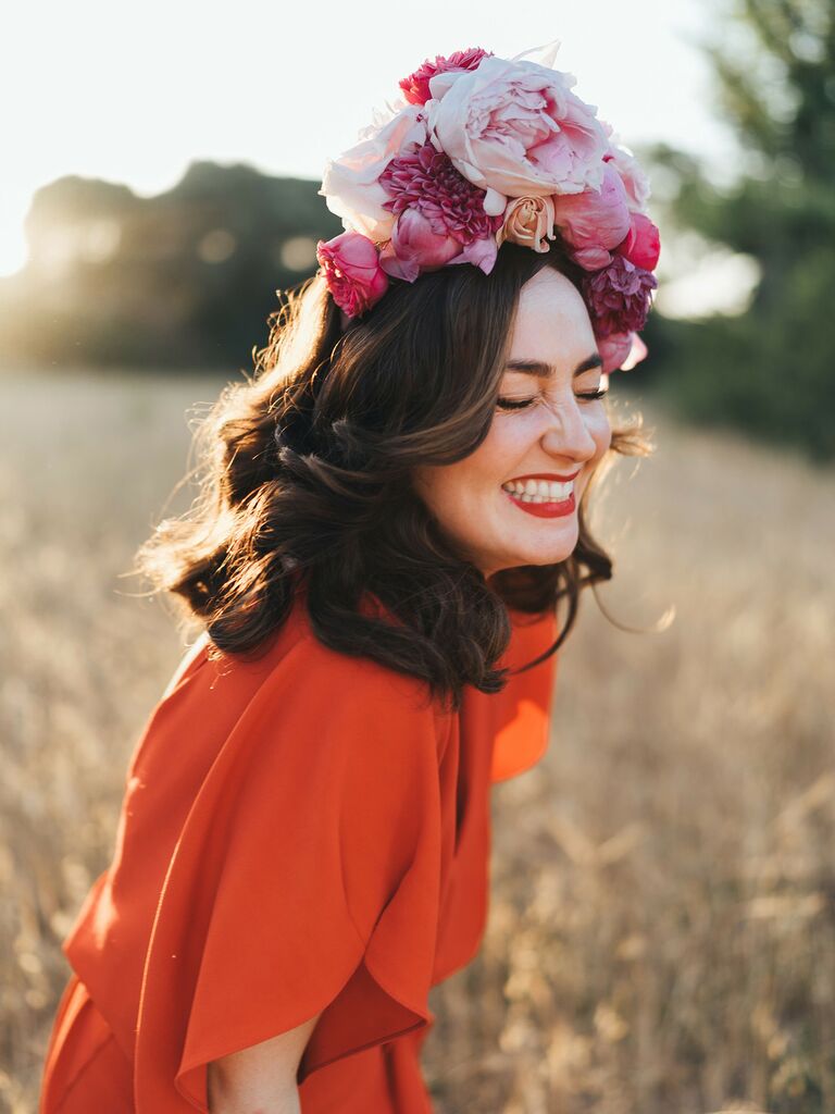 disney themed wedding flower crown
