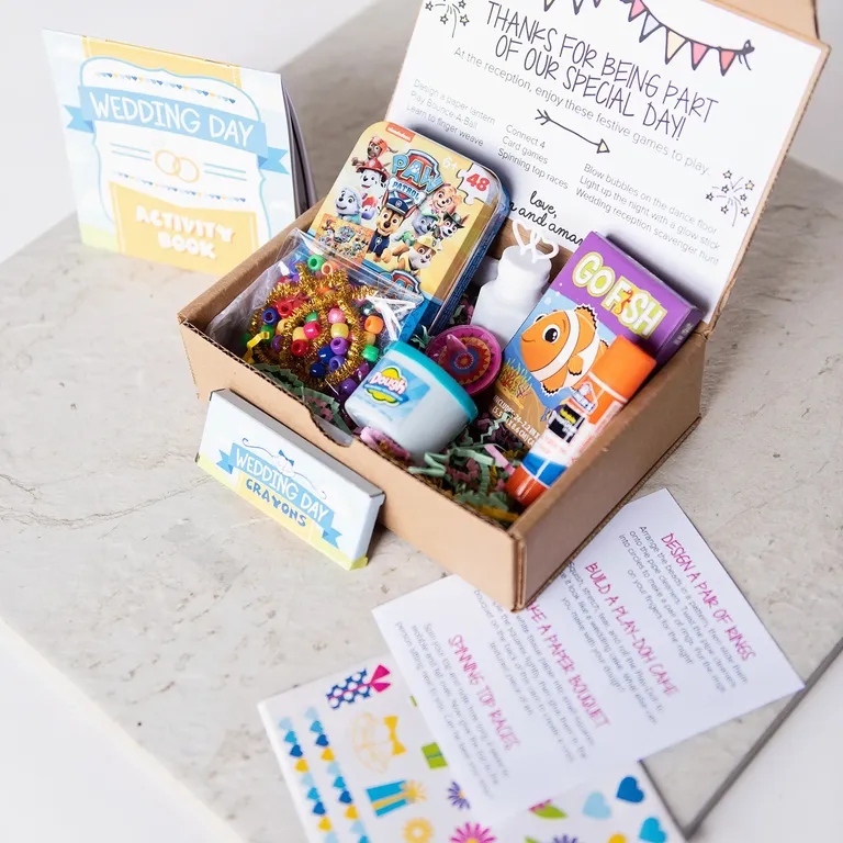Activity kit for kids wedding activities
