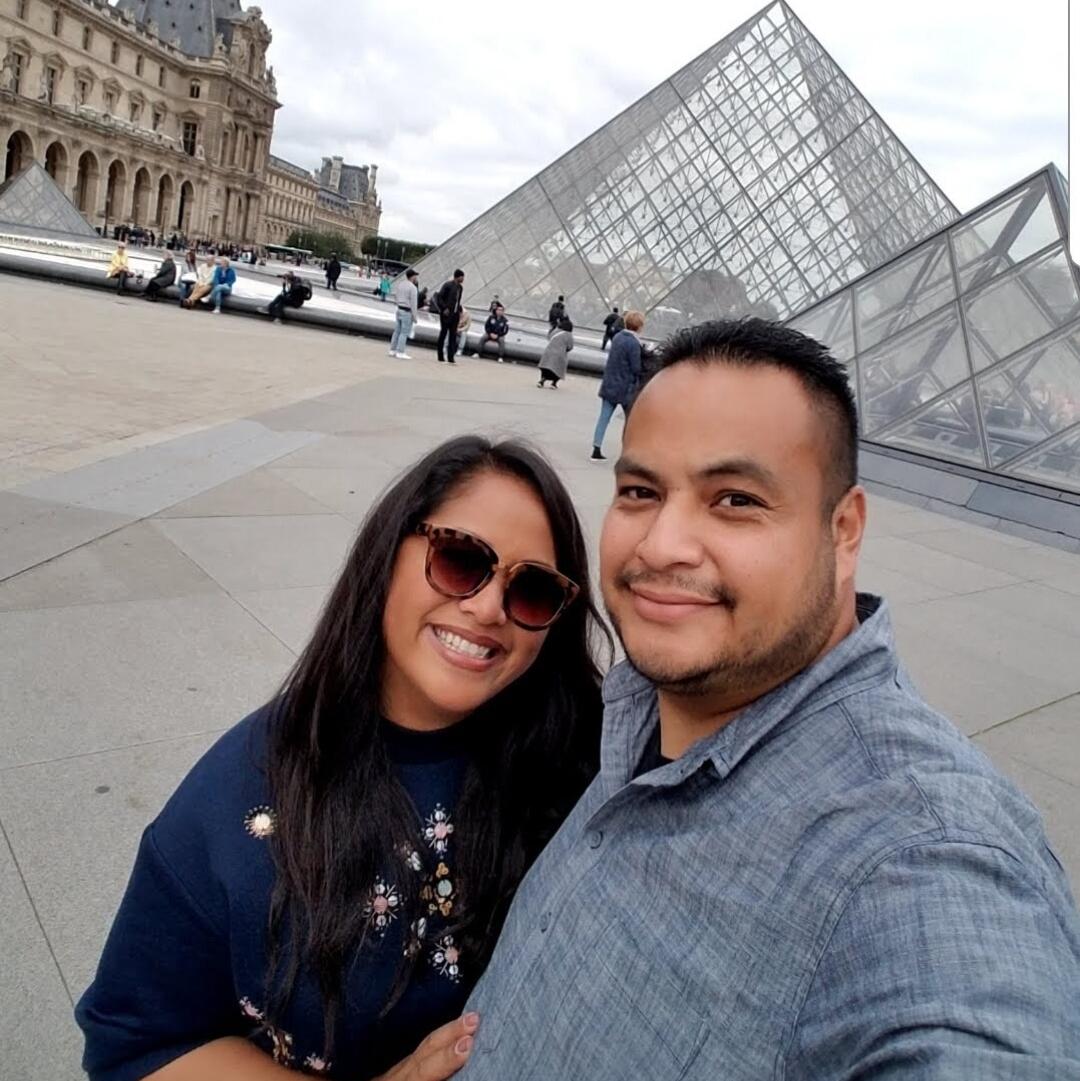 Picture of In front of the Louvre in Paris, France!