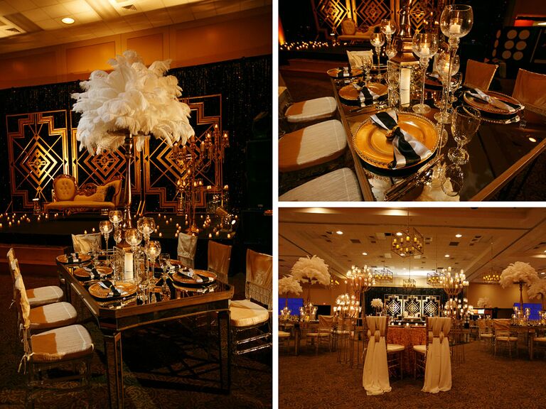Gold and black Indian wedding