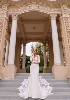 Essense of Australia D3379 Column Wedding Dress