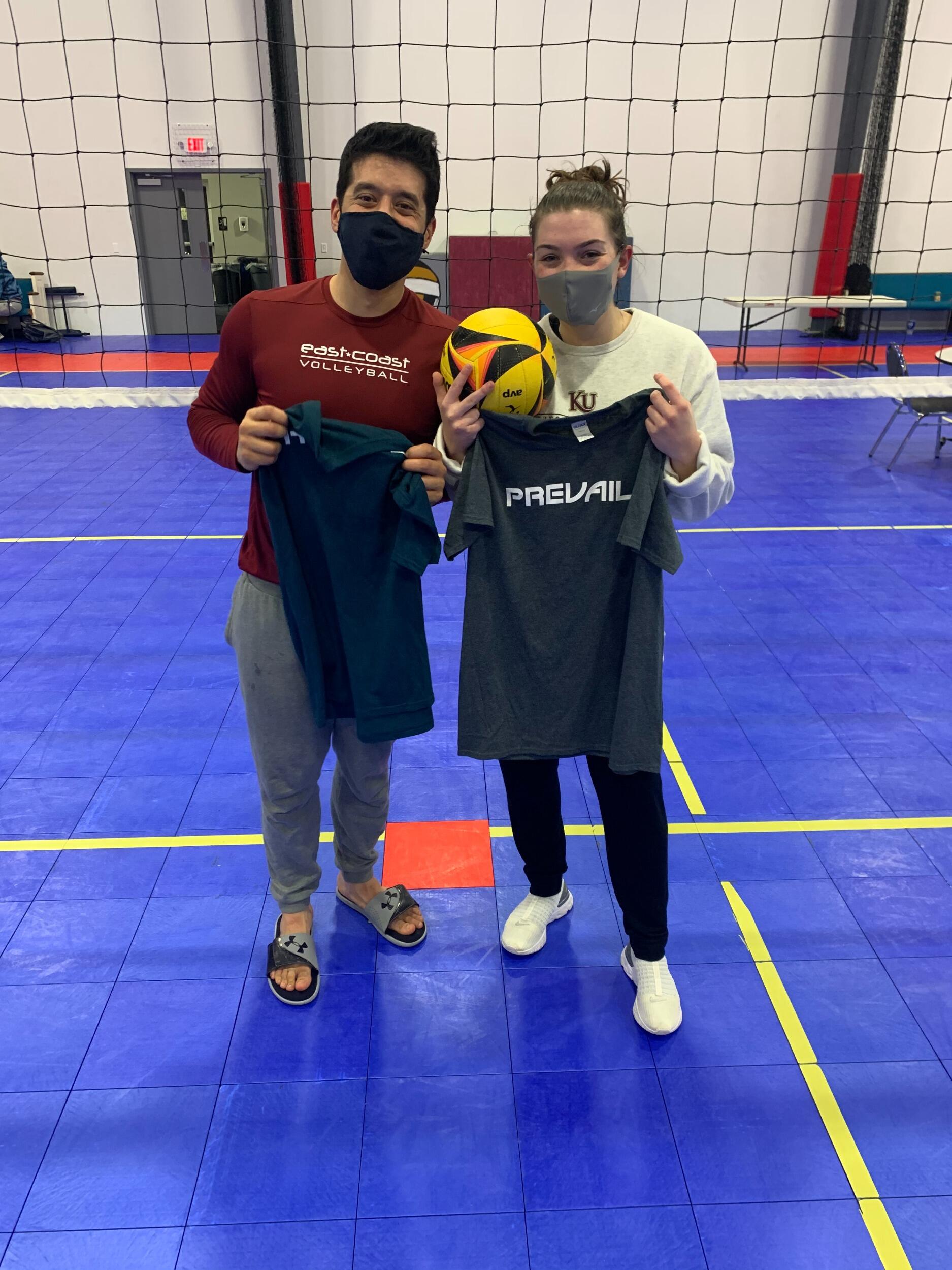 We played out first doubles tournament together (and took our first picture together!). This is the day I told Lexi that I found my "volleyball soulmate"