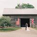 Flags on the Barn Saluted the Couple’s Transatlantic Roots